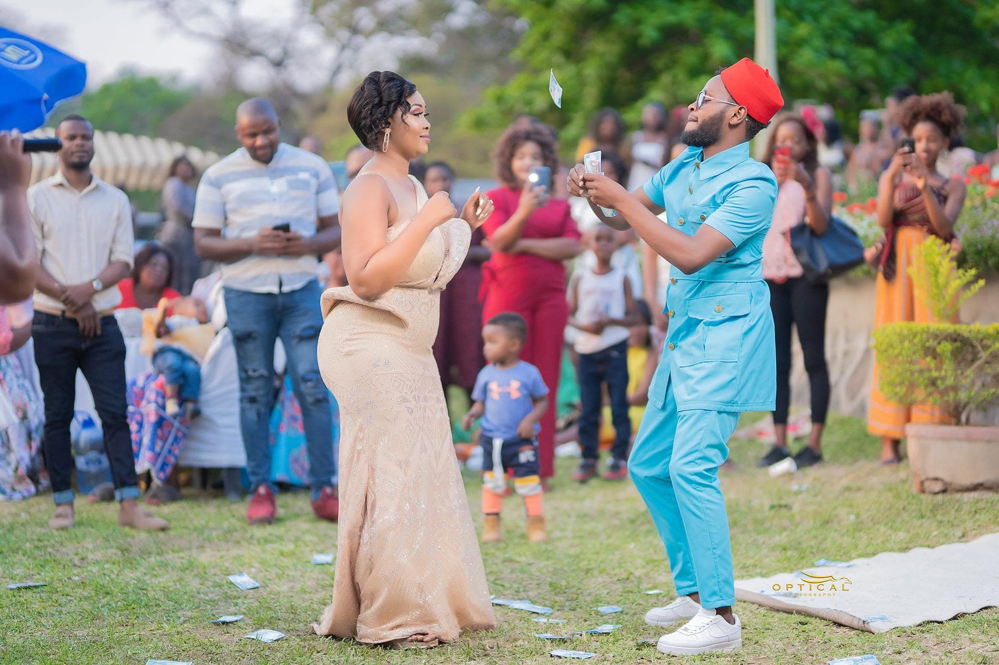 A luxurious outdoor wedding celebration